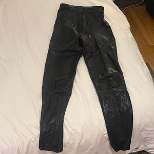 Andrew Marc Women’s Black Leather Pants